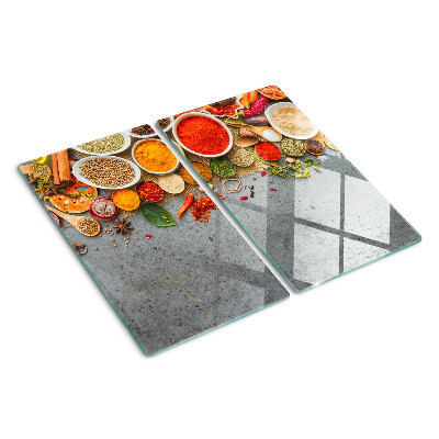 Tabla de cortar de cristal Especias y hierbas