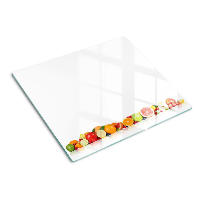 Tabla de cortar de cristal Frutas cítricas en colores pastel