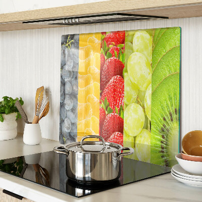 Tabla de cortar de cristal Fruta rayada
