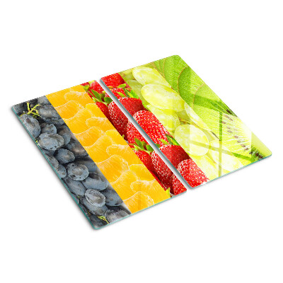 Tabla de cortar de cristal Fruta rayada