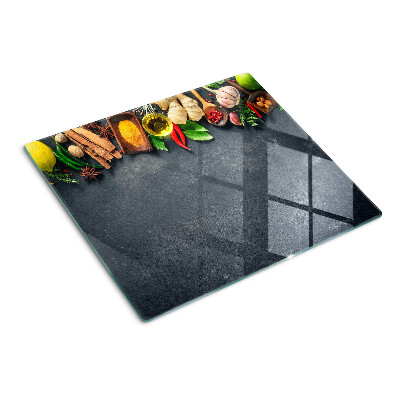 Tabla para cortar Especias e ingredientes de cocina