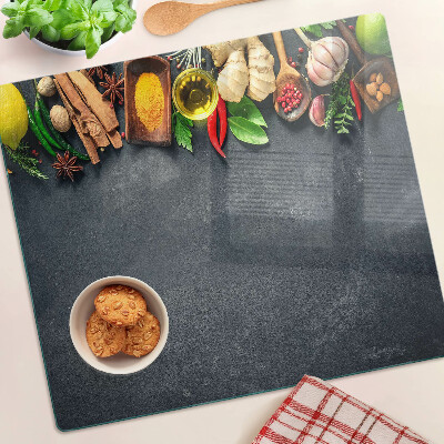 Tabla para cortar Especias e ingredientes de cocina