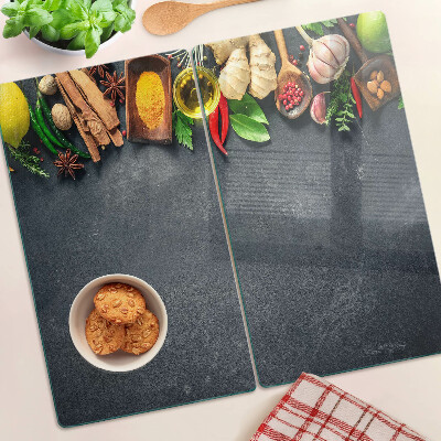 Tabla para cortar Especias e ingredientes de cocina