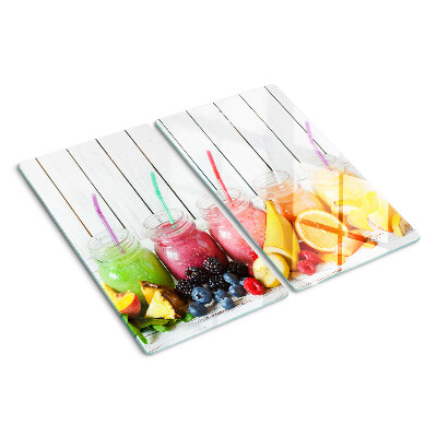 Tabla de cortar de cristal Cócteles de frutas con aditivos