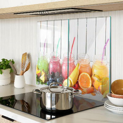Tabla de cortar de cristal Cócteles de frutas con aditivos