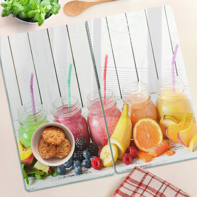 Tabla de cortar de cristal Cócteles de frutas con aditivos
