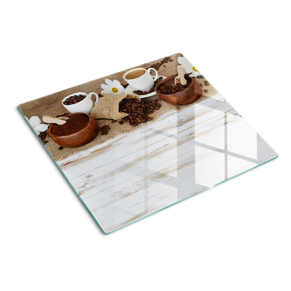 Tabla para cortar Café y granos de café