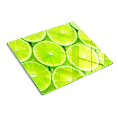 Tabla de cortar de cristal rodajas de lima