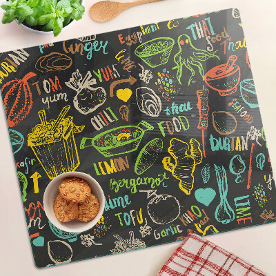 Tabla para cortar Tema culinario con comida