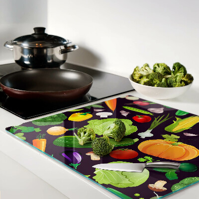 Tabla de cortar de cristal Verduras y hierbas