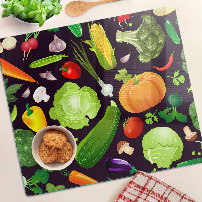 Tabla de cortar de cristal Verduras y hierbas