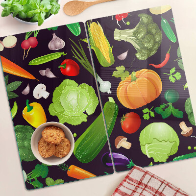 Tabla de cortar de cristal Verduras y hierbas
