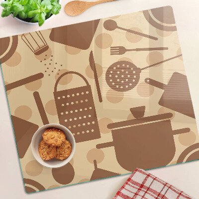 Tabla de cortar de cristal Accesorios de cocina retro