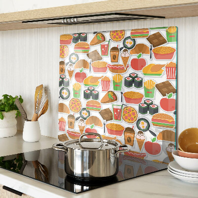 Tabla para cortar Tema de comida y snacks