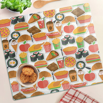 Tabla para cortar Tema de comida y snacks