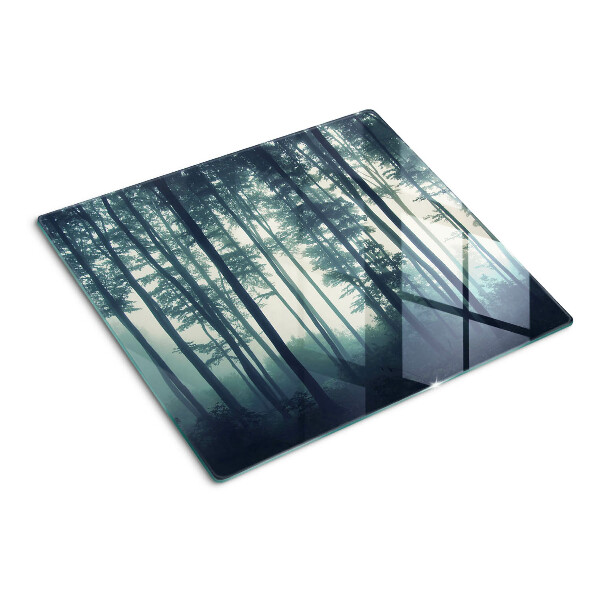 Tabla de cortar de cristal Bosque en la niebla