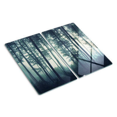 Tabla de cortar de cristal Bosque en la niebla
