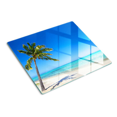 Tabla para cortar Playa con palmeras