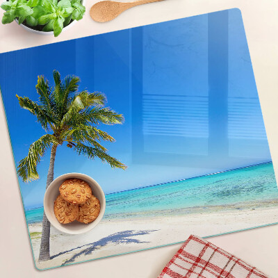 Tabla para cortar Playa con palmeras