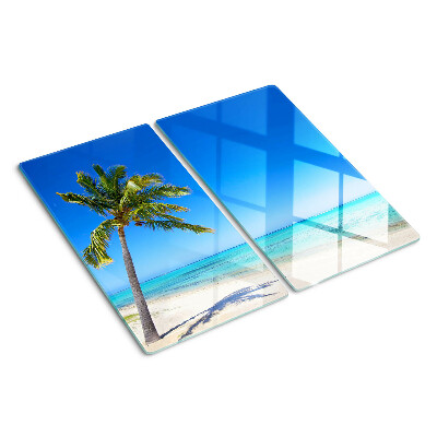 Tabla para cortar Playa con palmeras