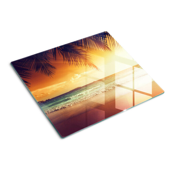 Tabla para cortar Puesta de sol sobre la playa