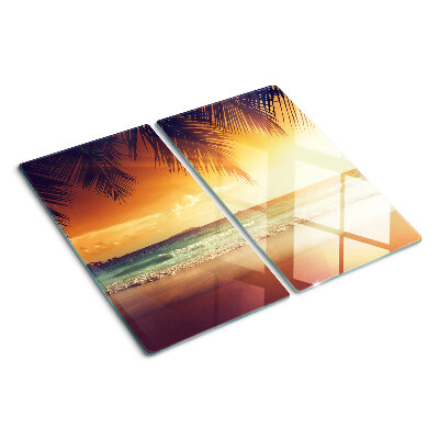 Tabla para cortar Puesta de sol sobre la playa