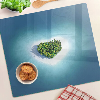 Tabla para cortar Isla con palmeras