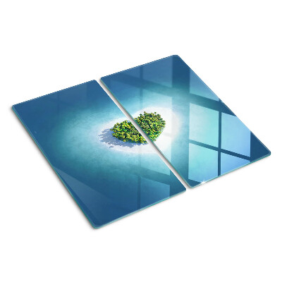 Tabla para cortar Isla con palmeras