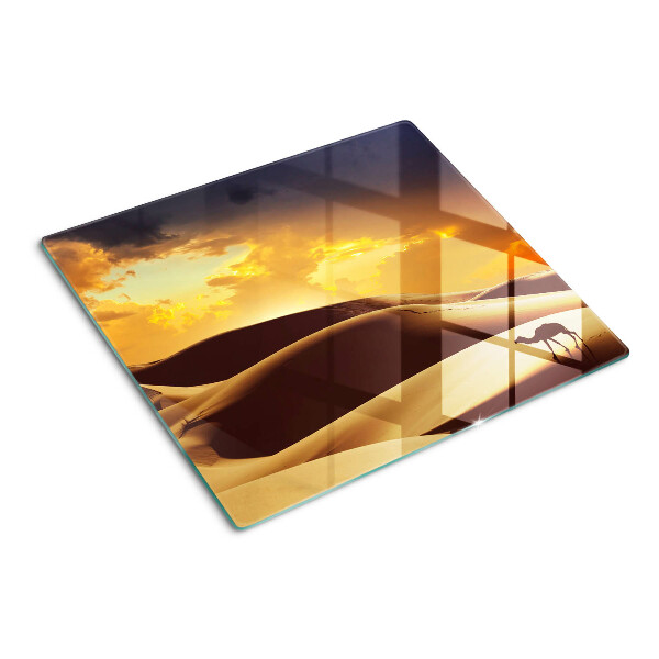 Tabla de cortar de cristal Paisaje desértico al atardecer