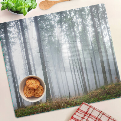 Tabla de cortar de cristal Bosque brumoso