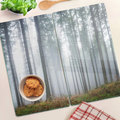 Tabla de cortar de cristal Bosque brumoso