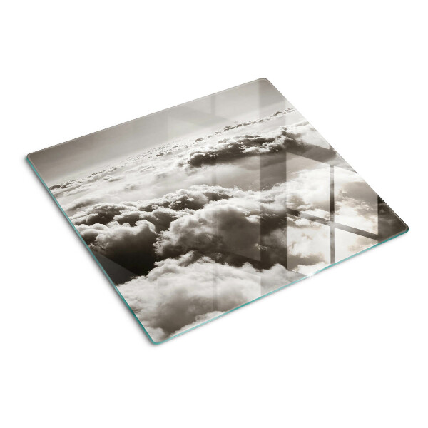 Tabla de cortar de cristal Nubes en tonos de gris