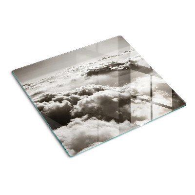 Tabla de cortar de cristal Nubes en tonos de gris