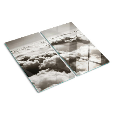 Tabla de cortar de cristal Nubes en tonos de gris