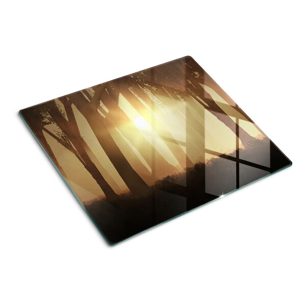 Tabla para cortar Atardecer en el bosque