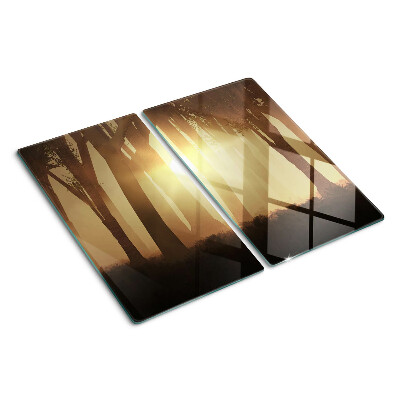 Tabla para cortar Atardecer en el bosque