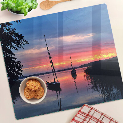 Tabla para cortar Puesta de sol sobre el lago