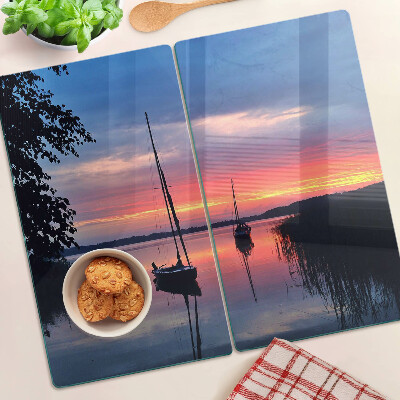 Tabla para cortar Puesta de sol sobre el lago