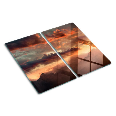 Tabla para cortar Puesta de sol sobre las montañas