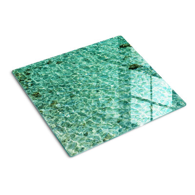 Tabla de cortar de cristal Patrón de agua de la piscina
