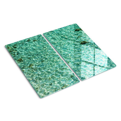 Tabla de cortar de cristal Patrón de agua de la piscina