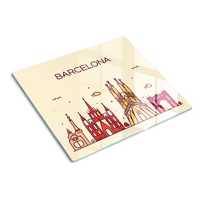 Tabla de cortar de cristal Barcelona y su arquitectura
