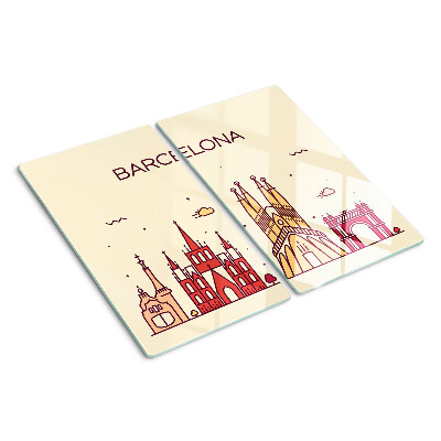 Tabla de cortar de cristal Barcelona y su arquitectura