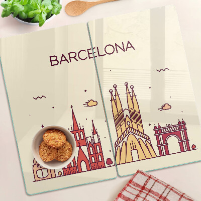 Tabla de cortar de cristal Barcelona y su arquitectura