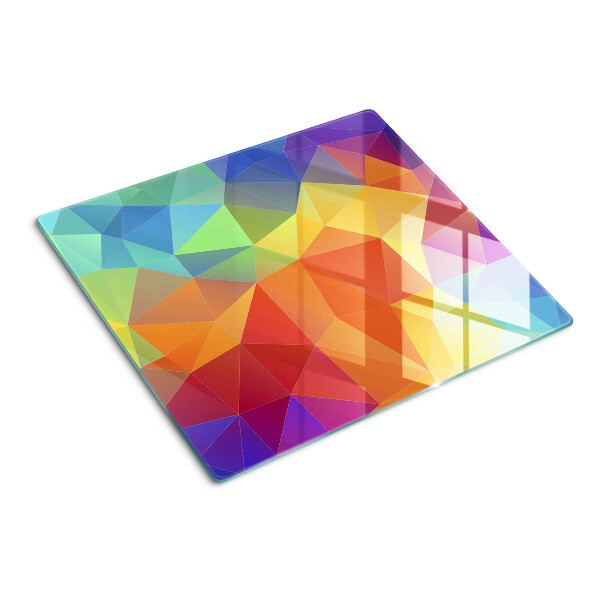 Tabla de cortar de cristal Geometría de triángulos de colores