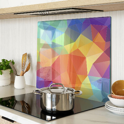 Tabla de cortar de cristal Geometría de triángulos de colores