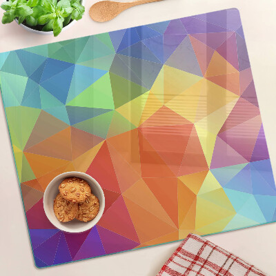 Tabla de cortar de cristal Geometría de triángulos de colores