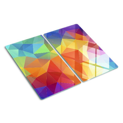 Tabla de cortar de cristal Geometría de triángulos de colores