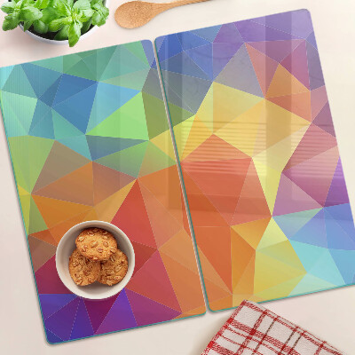 Tabla de cortar de cristal Geometría de triángulos de colores