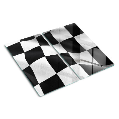 Tabla para cortar Tablero de ajedrez en blanco y negro